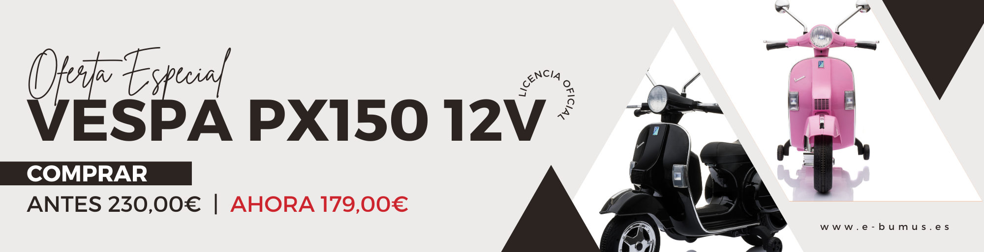 Moto Vespa Eléctrica Infantil PX150